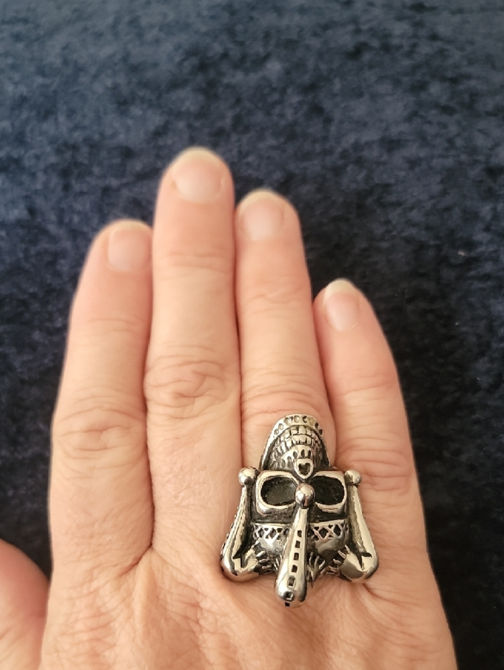 Skull Jester Ring Stainless Steel - Picture 3 of 6